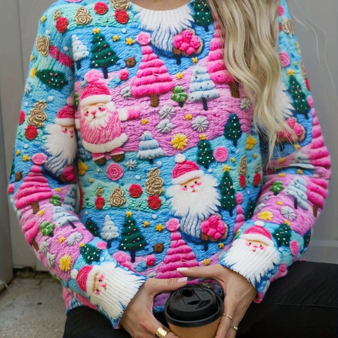 Carol sequin Santa Christmas sweater – image 11