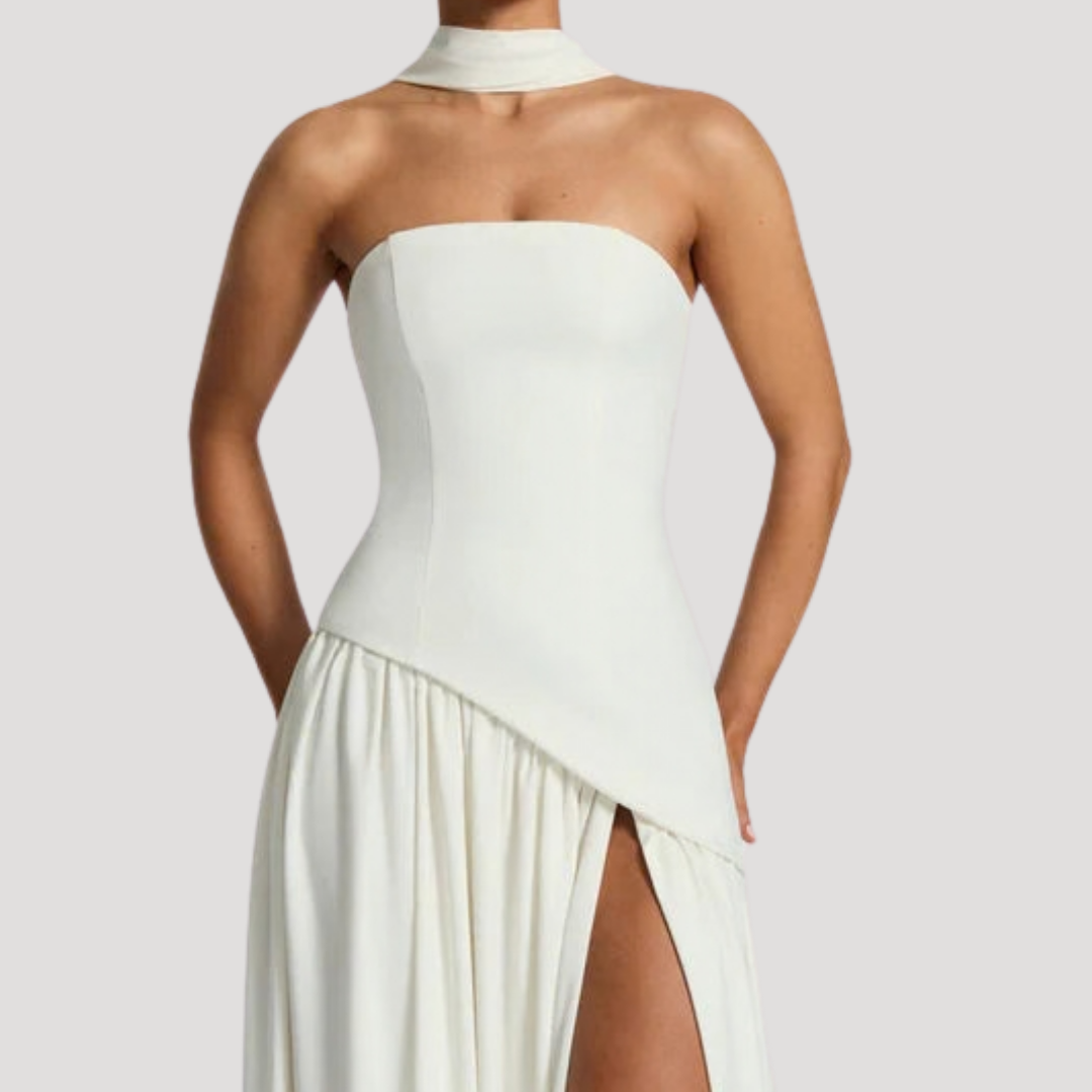 Cecily strapless maxi dress with choker neck – image 14