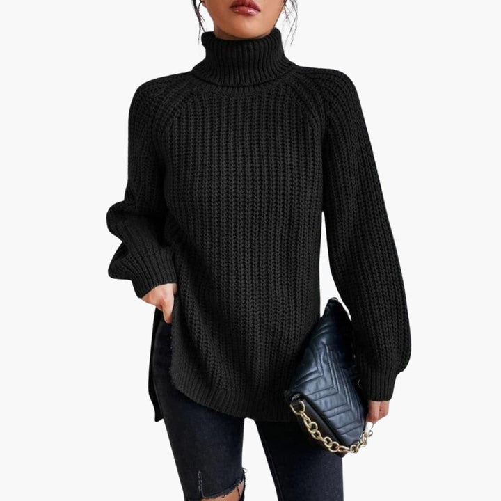 Isabela oversized ribbed turtleneck sweater – image 3