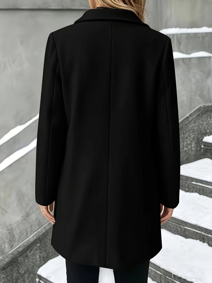 Juliet single breasted long wool coat – image 9