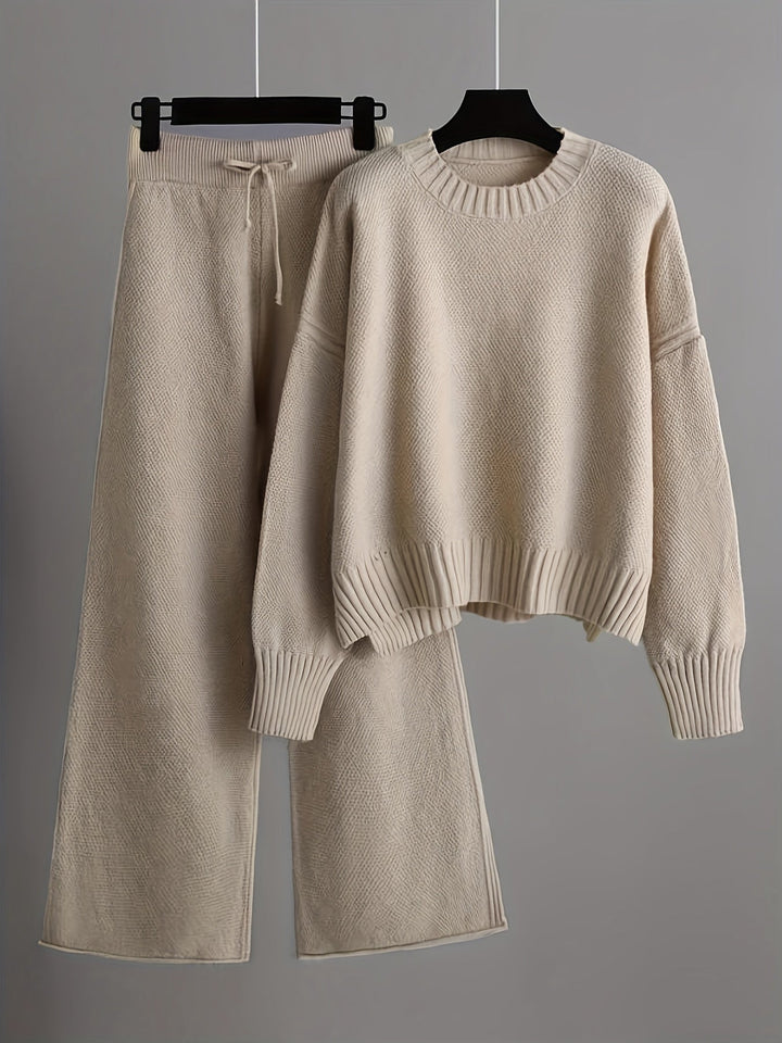 Vada textured knit wide leg pants set – image 6