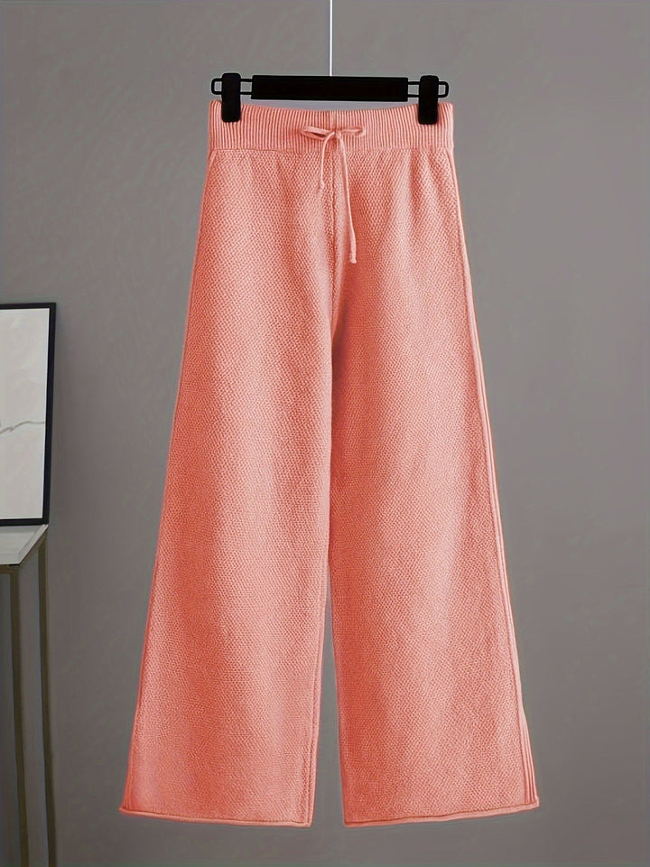 Vada textured knit wide leg pants set – image 9