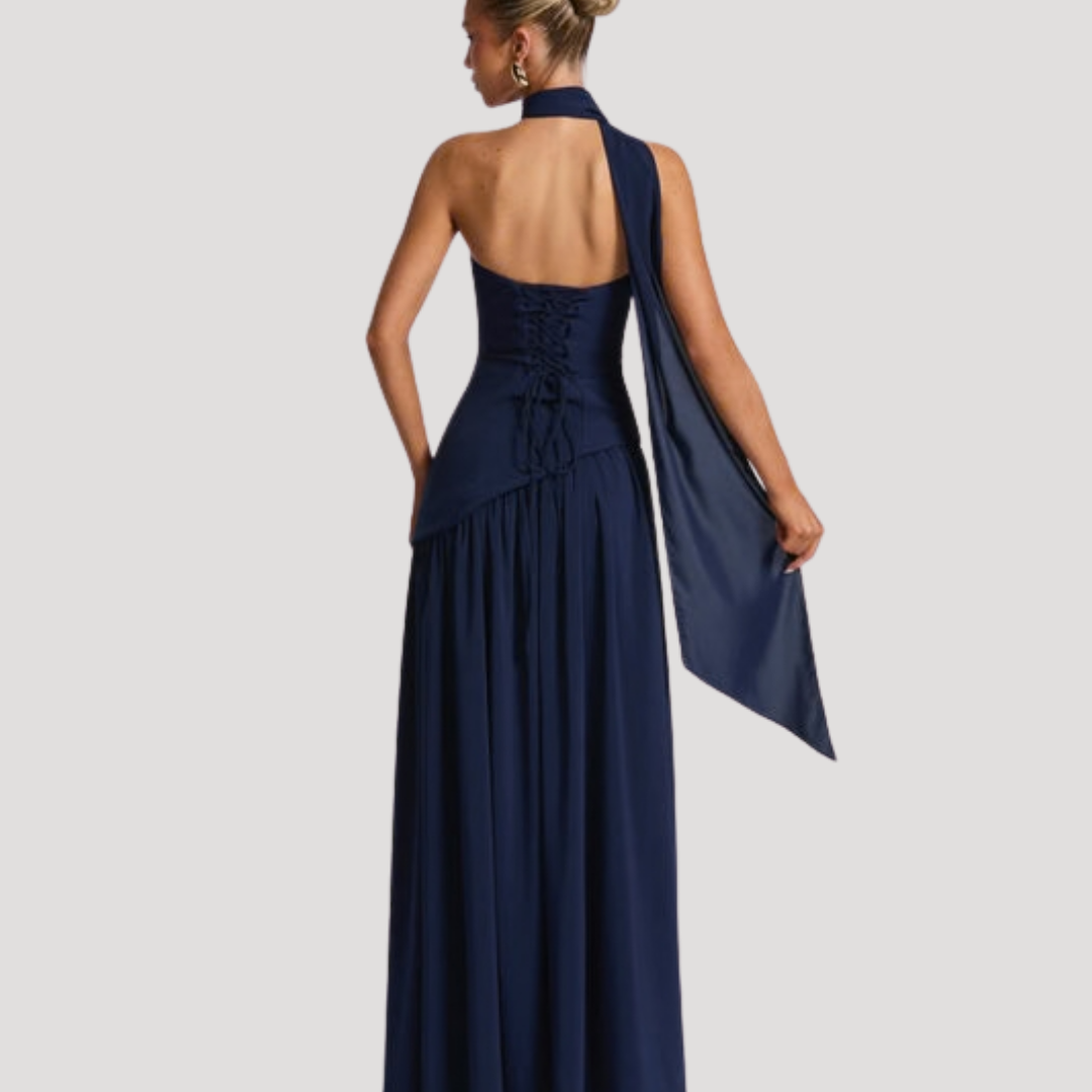 Cecily strapless maxi dress with choker neck – image 20