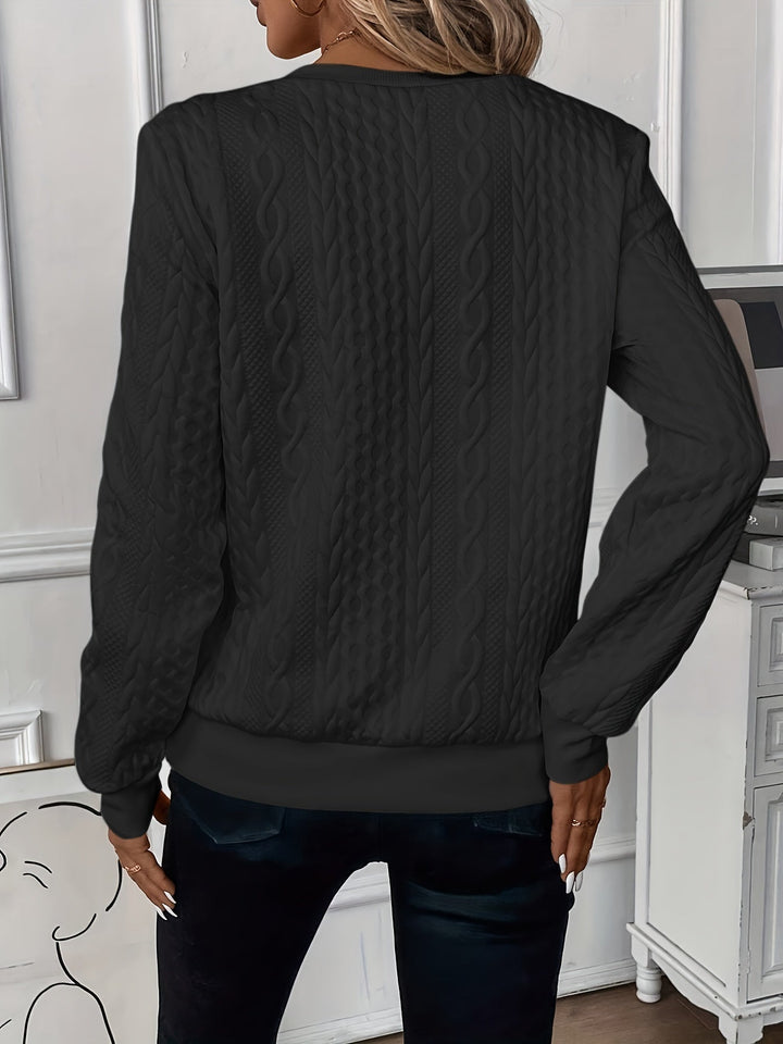 Rosalind cable knit quarter zip sweater – image 11