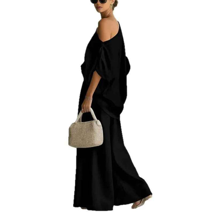 Lisette off shoulder top and tapered pants set – image 5