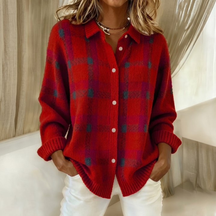 Tessa collared button knit cardigan – image 8