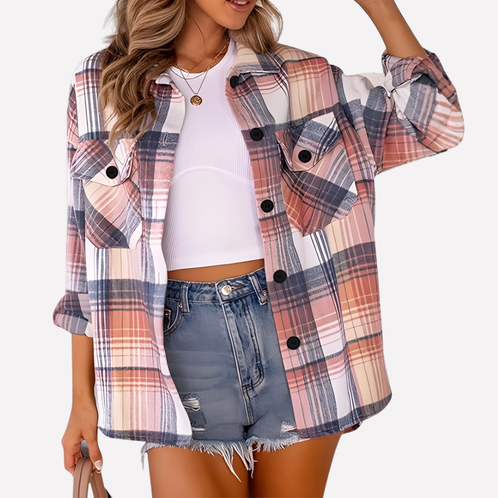Quinn relaxed plaid shacket – image 6