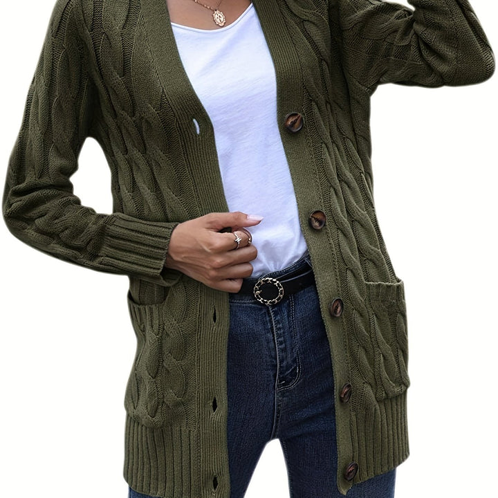 Piper relaxed V neck button cardigan – image 8