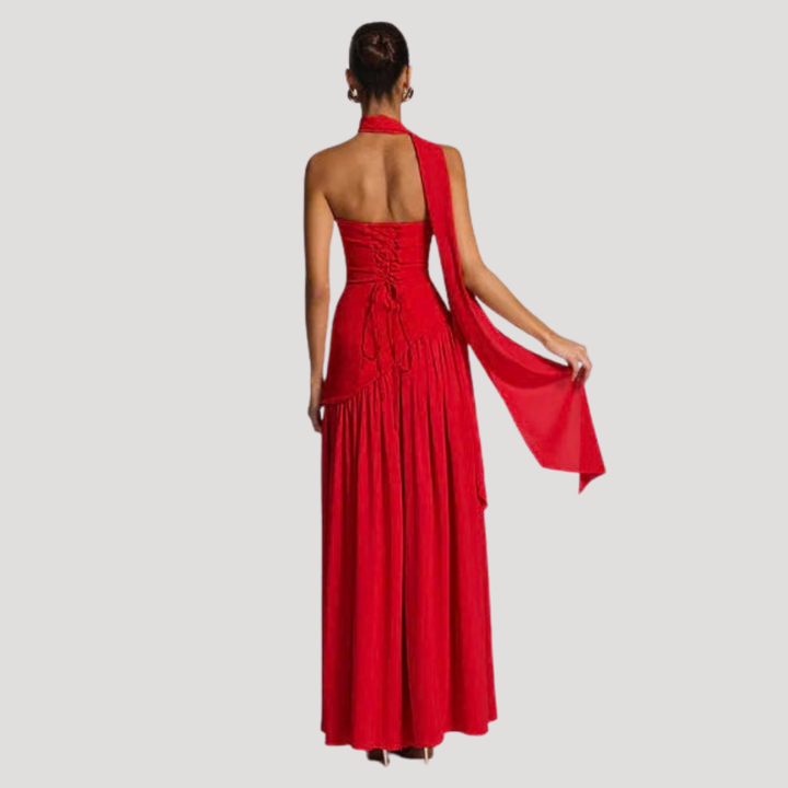 Cecily strapless maxi dress with choker neck – image 31