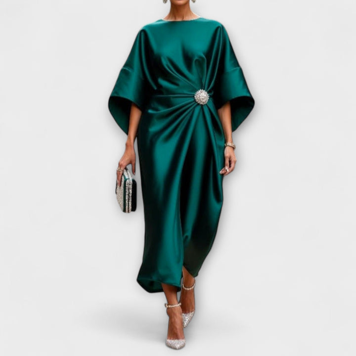 Victoria shimmer satin maxi dress – image 5