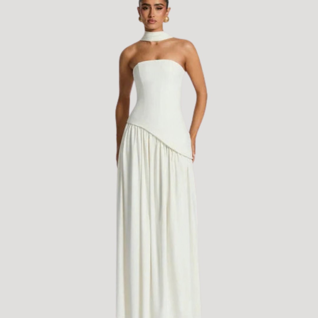 Cecily strapless maxi dress with choker neck – image 33
