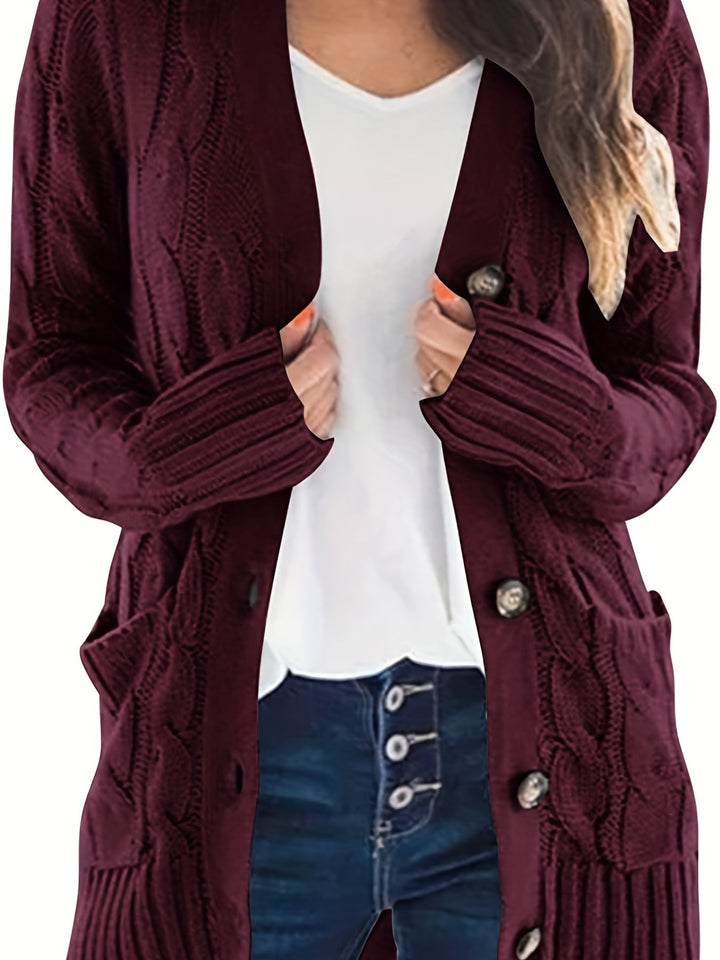 Piper relaxed V neck button cardigan – image 7