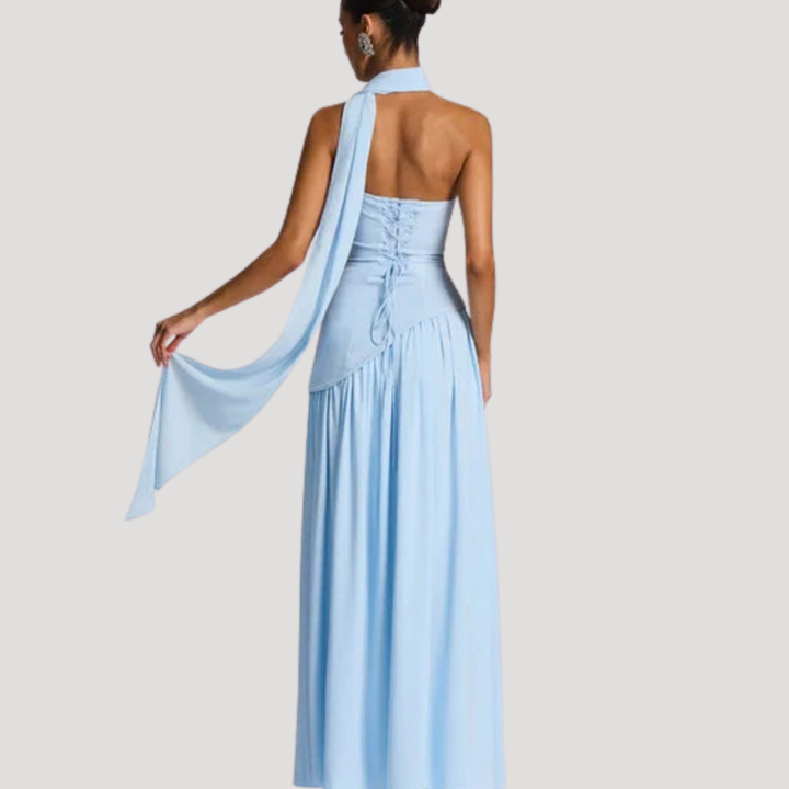 Cecily strapless maxi dress with choker neck – image 37