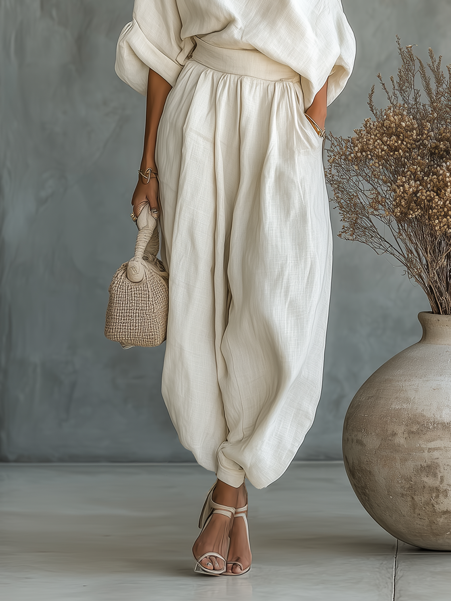 Lisette off shoulder top and tapered pants set – image 8