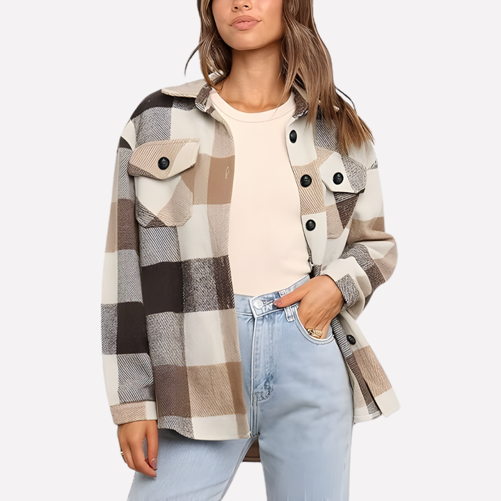 Quinn relaxed plaid shacket – image 7