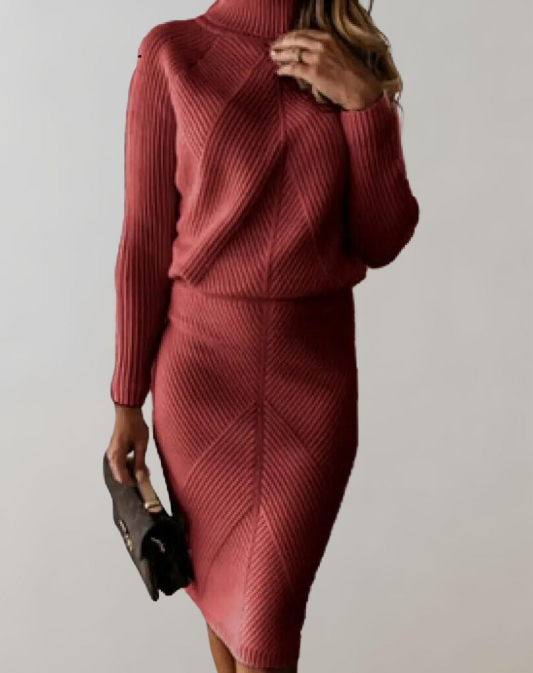 Philippa turtleneck sweater and slim skirt set