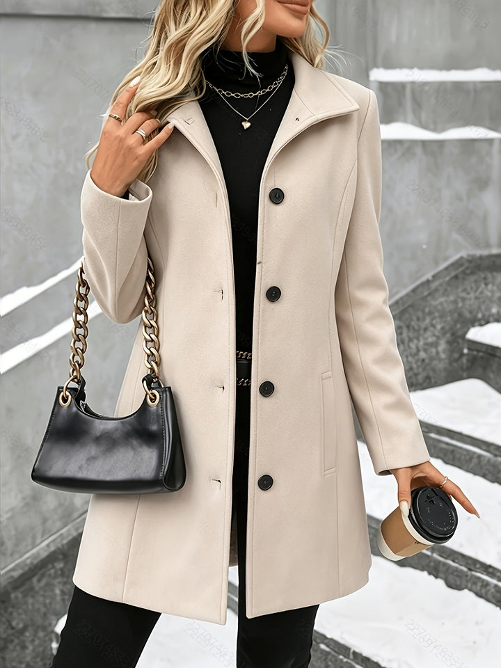 Juliet single breasted long wool coat – image 3