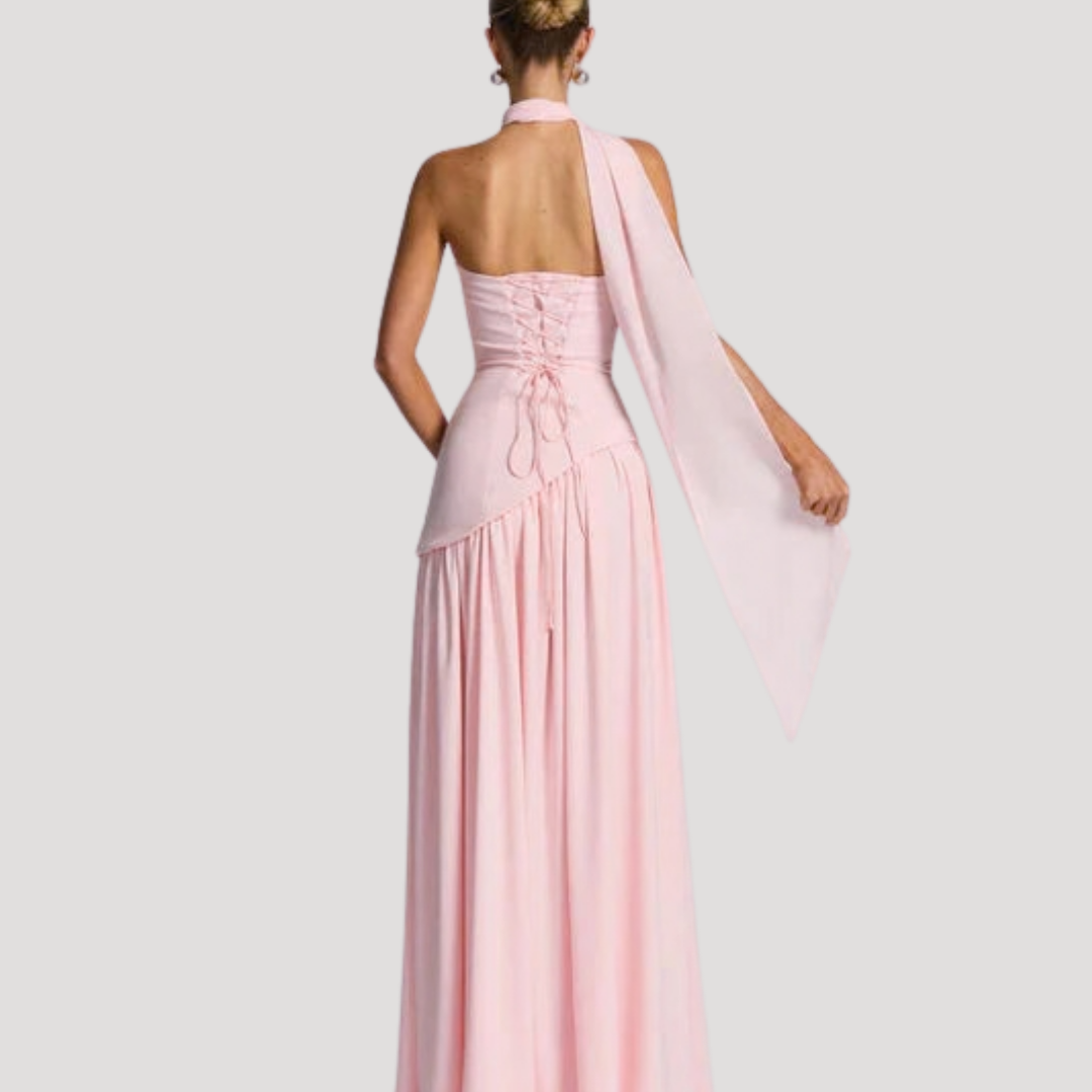 Cecily strapless maxi dress with choker neck – image 43