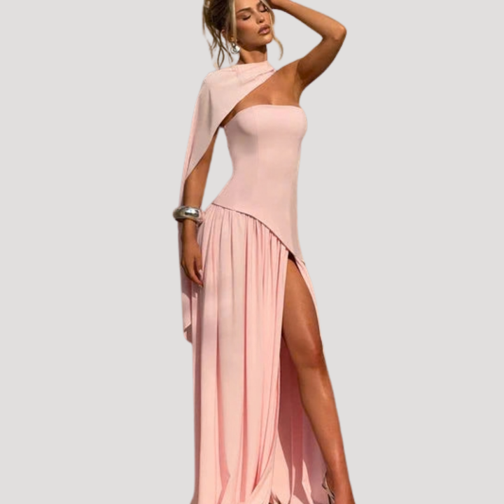 Cecily strapless maxi dress with choker neck – image 48
