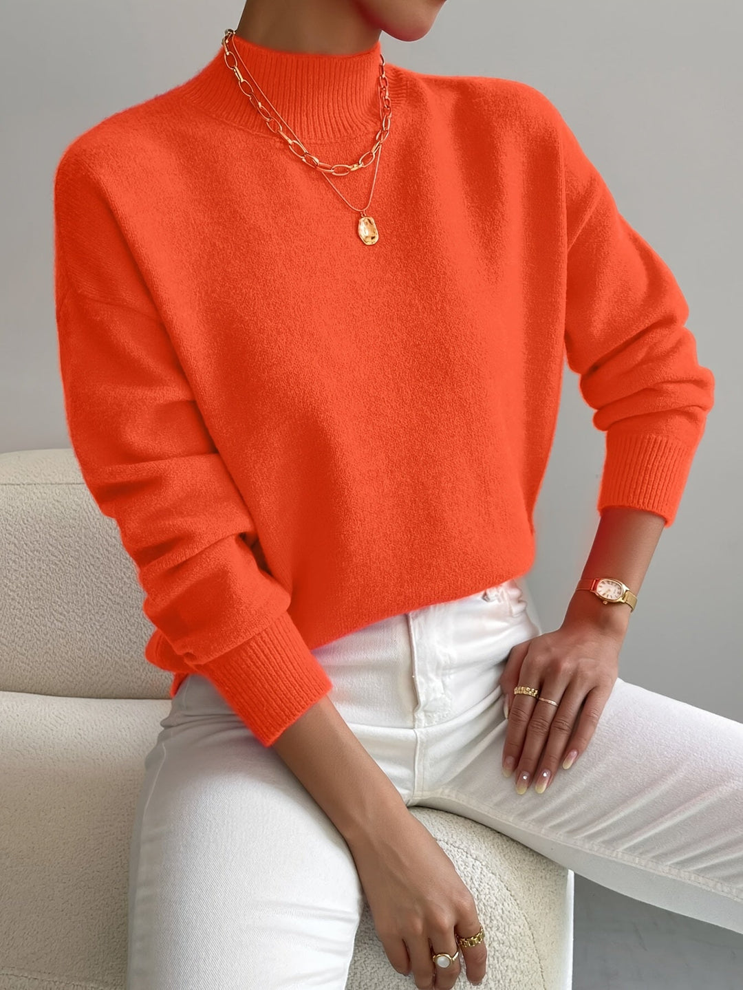 Addison oversized mock neck sweater – image 11