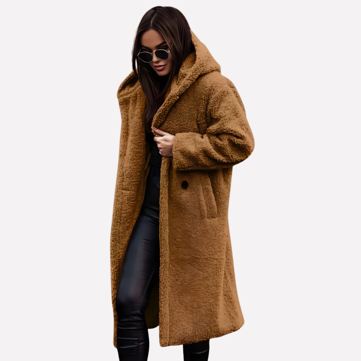 Lauren long hooded button coat – image 2
