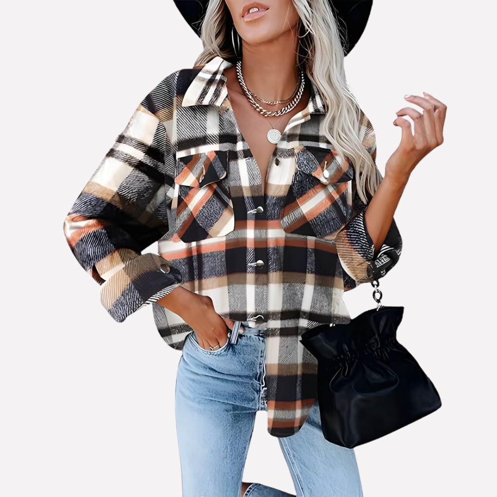 Quinn relaxed plaid shacket – image 8