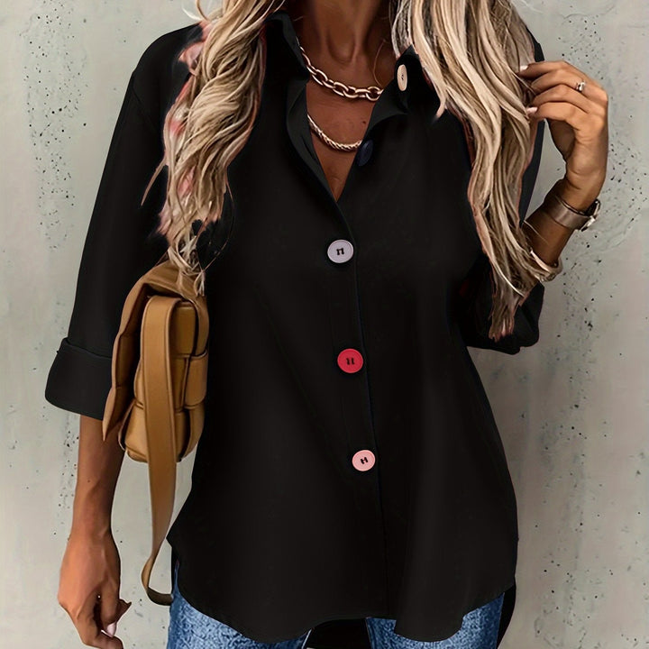 Hollis button front collared blouse – image 3