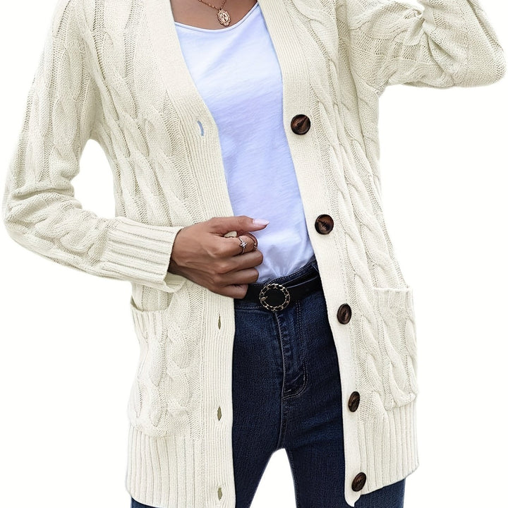 Piper relaxed V neck button cardigan – image 9