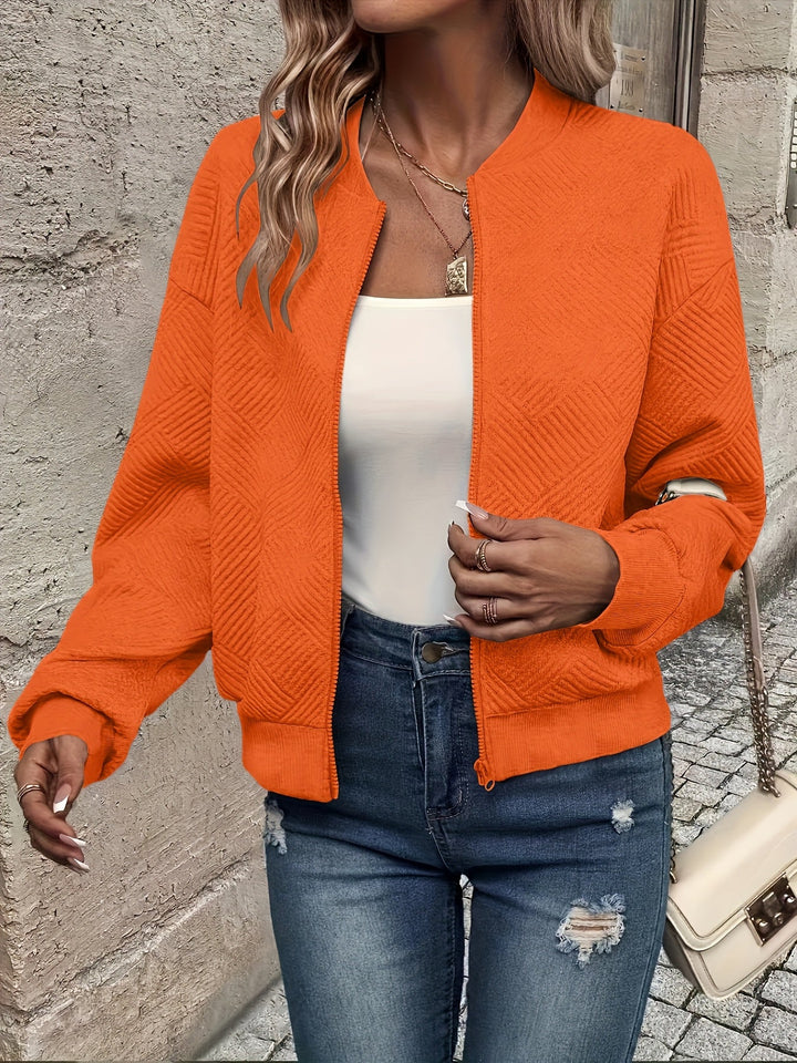 Yvette diamond quilted knit bomber jacket – image 9
