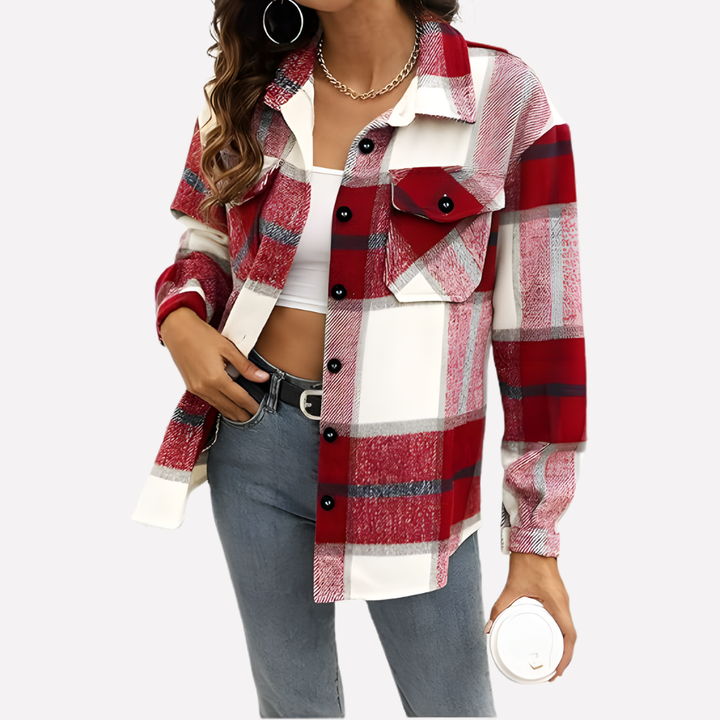 Quinn relaxed plaid shacket – image 9