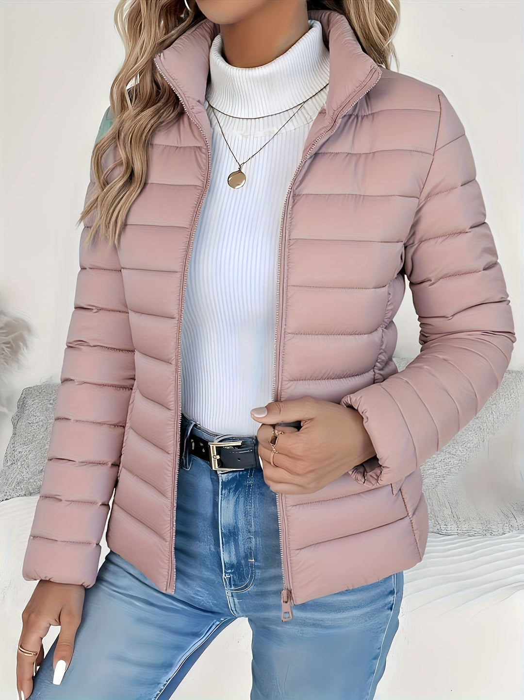 Marina lightweight quilted puffer jacket – image 8