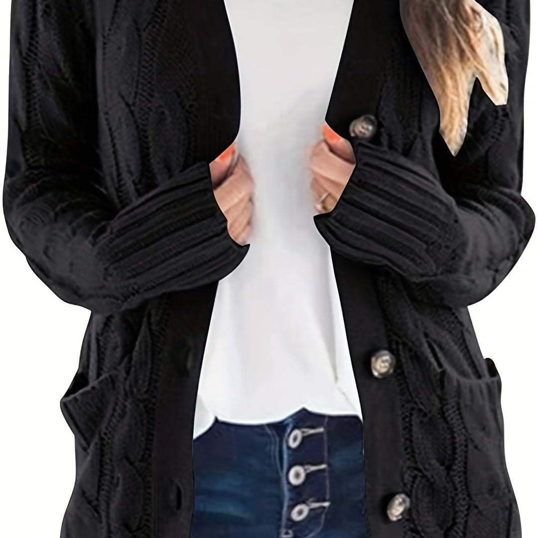 Piper relaxed V neck button cardigan – image 6