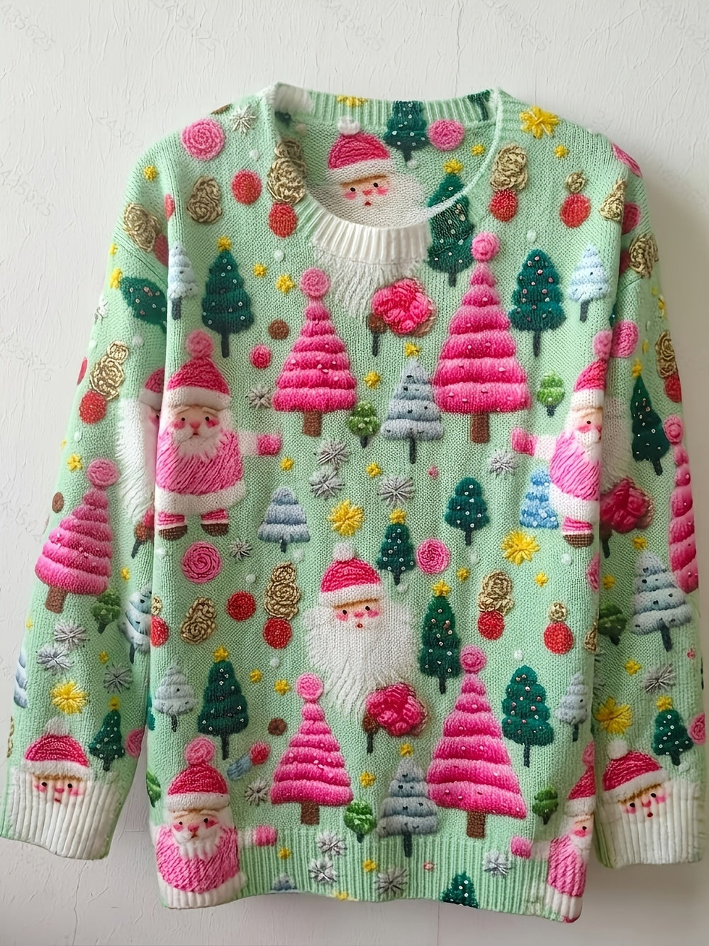 Carol sequin Santa Christmas sweater – image 2