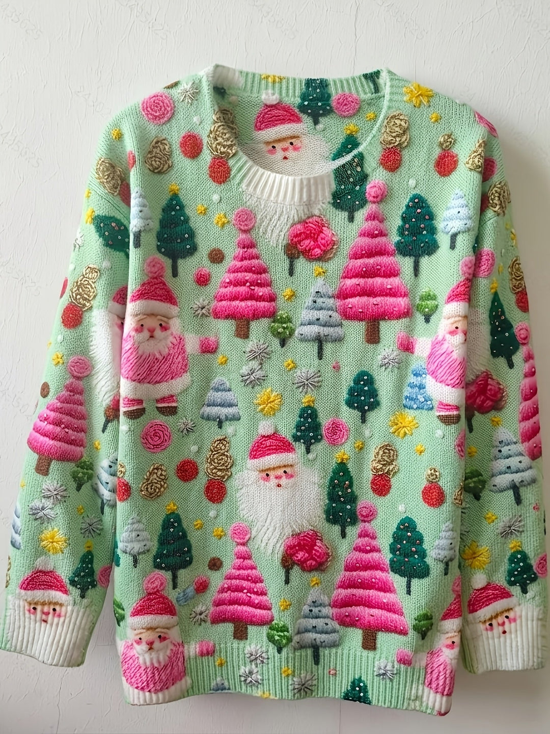 Carol sequin Santa Christmas sweater – image 2