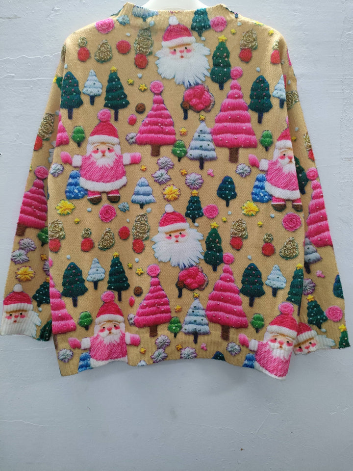 Carol sequin Santa Christmas sweater – image 6