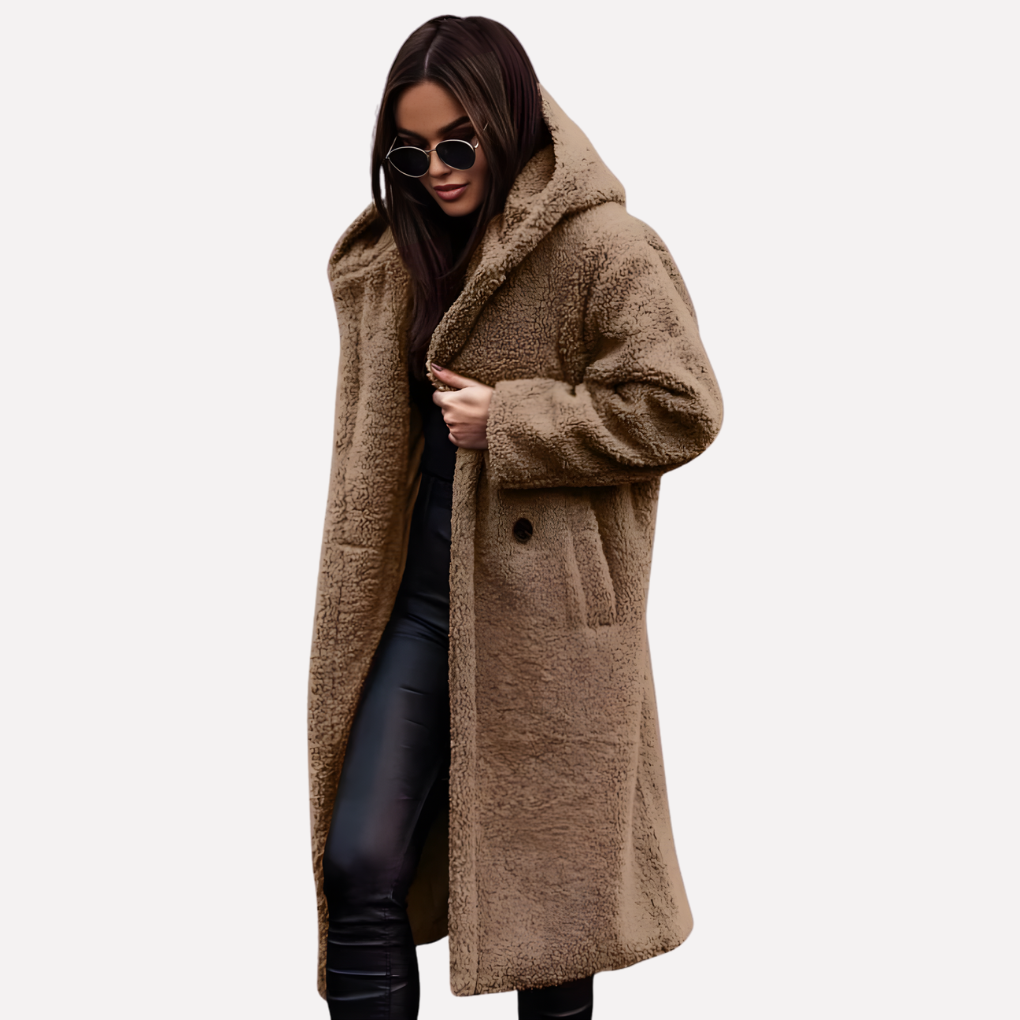 Lauren long hooded button coat – image 6