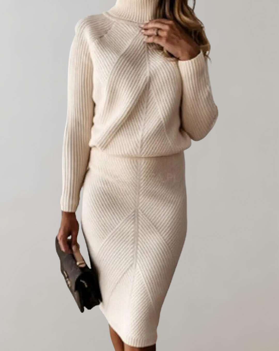 Philippa turtleneck sweater and slim skirt set – image 4