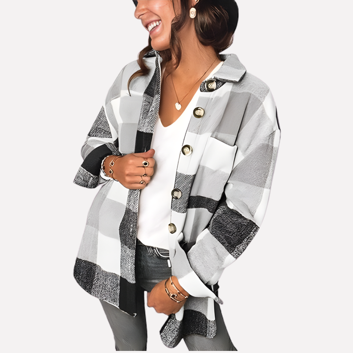 Quinn relaxed plaid shacket – image 10
