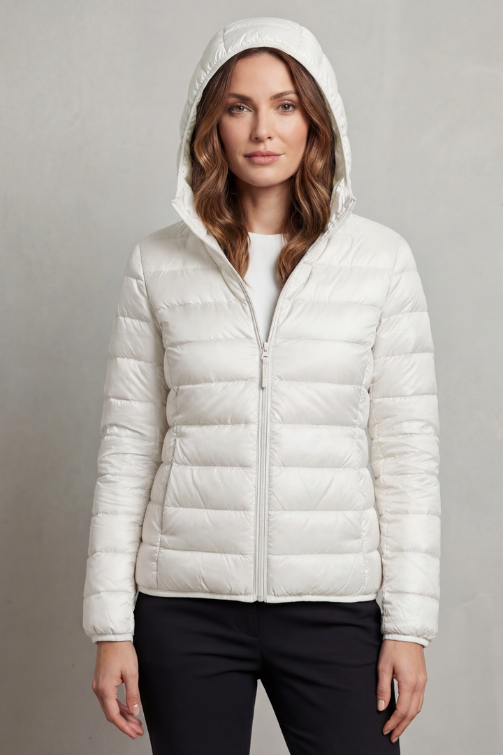 Courtney lightweight packable hooded puffer jacket – image 24