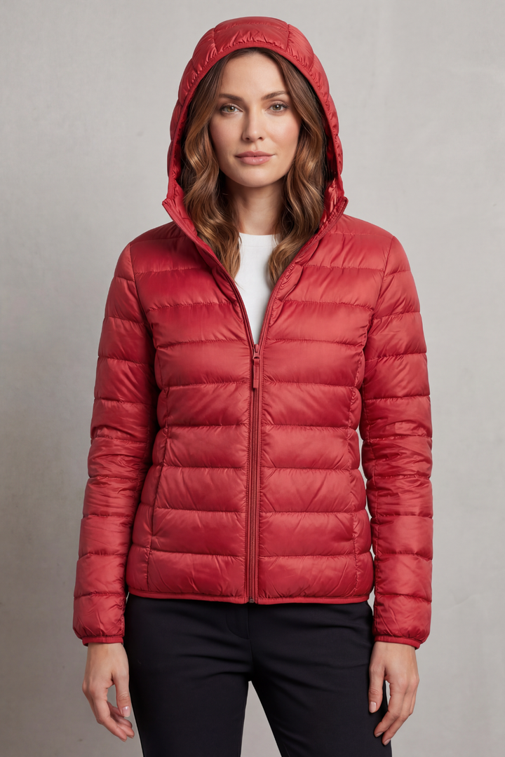 Courtney lightweight packable hooded puffer jacket – image 26
