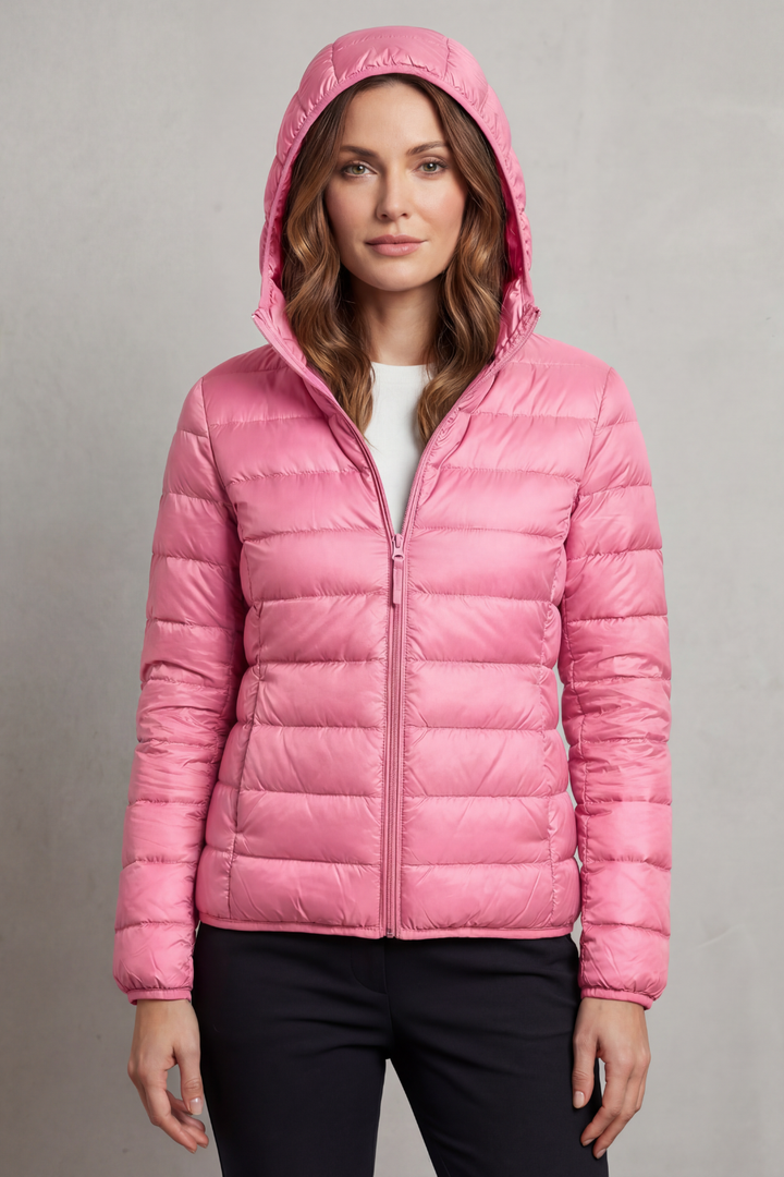 Courtney lightweight packable hooded puffer jacket – image 28