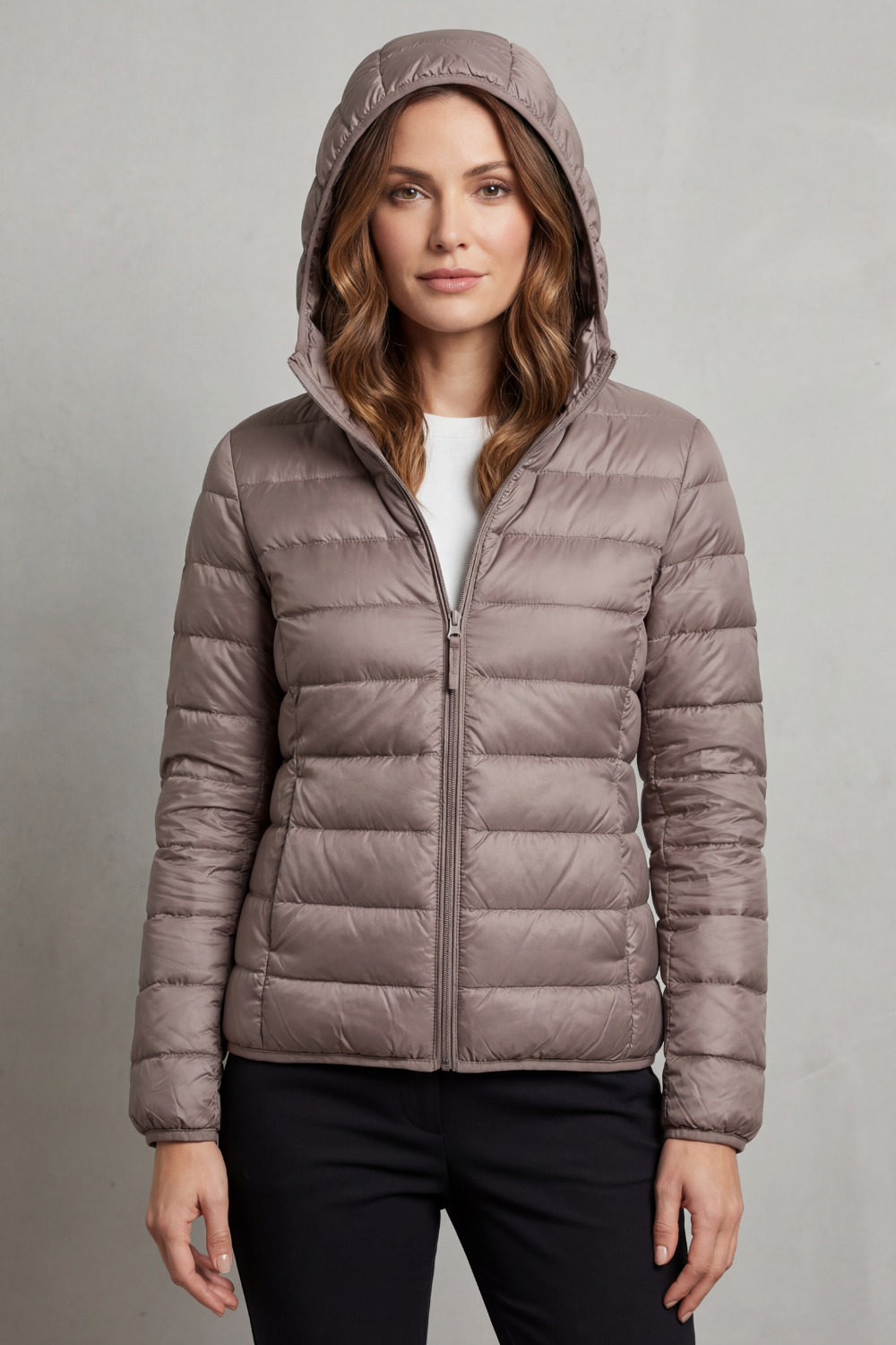 Courtney lightweight packable hooded puffer jacket – image 2