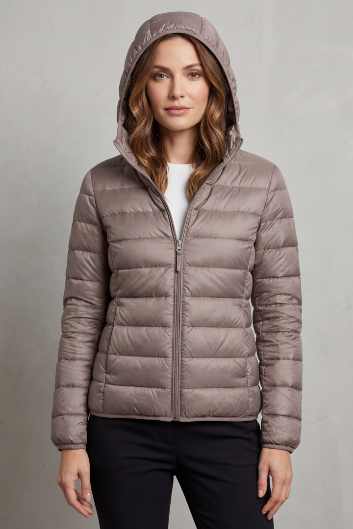 Courtney lightweight packable hooded puffer jacket – image 2