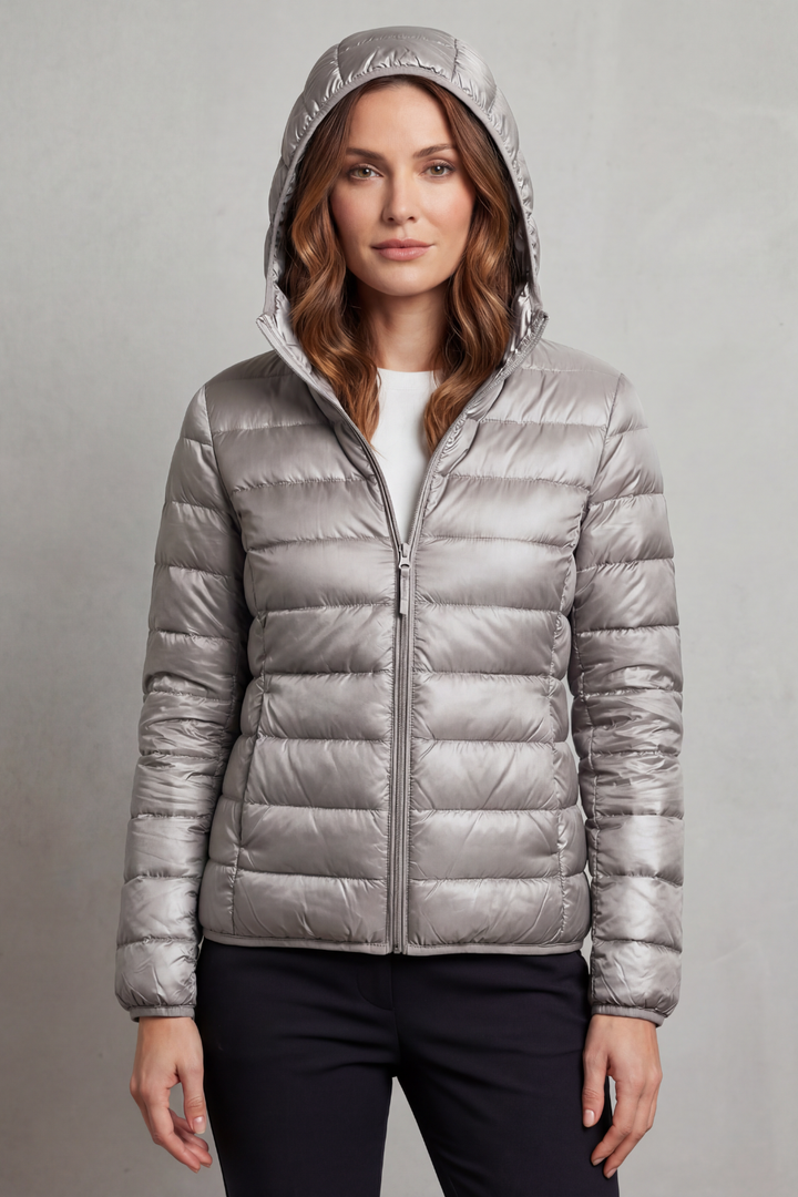 Courtney lightweight packable hooded puffer jacket – image 6
