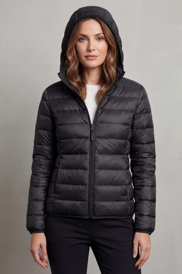 Courtney lightweight packable hooded puffer jacket – image 8
