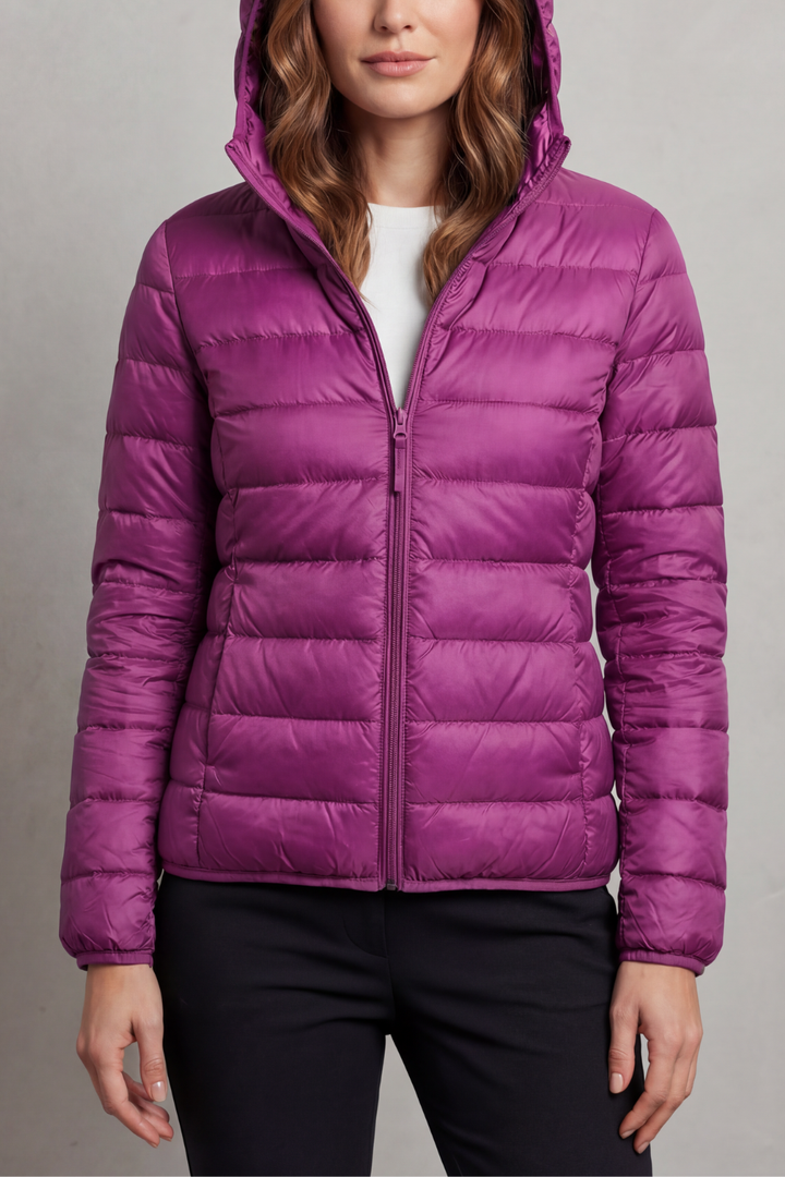 Courtney lightweight packable hooded puffer jacket – image 15