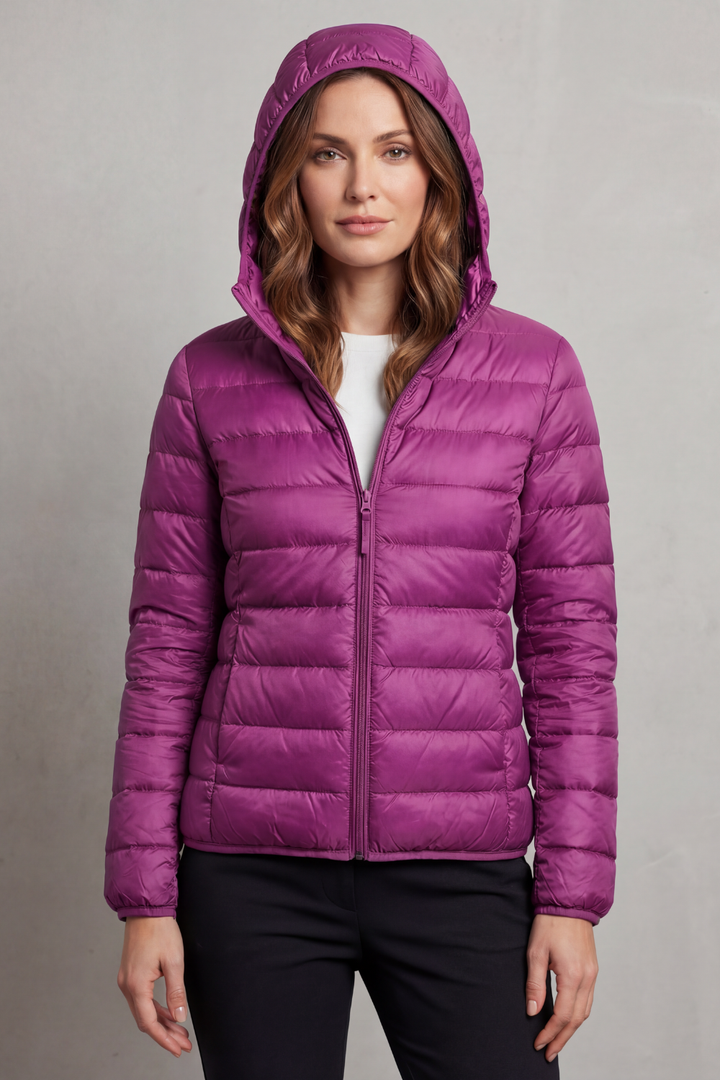 Courtney lightweight packable hooded puffer jacket – image 16