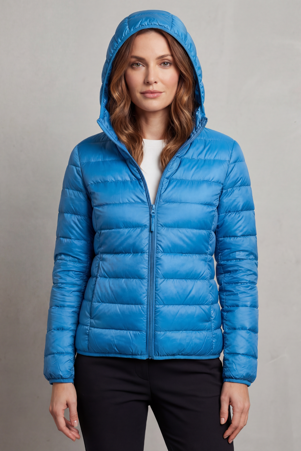 Courtney lightweight packable hooded puffer jacket – image 20