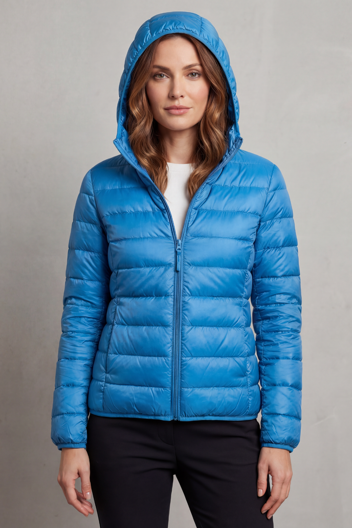 Courtney lightweight packable hooded puffer jacket – image 20