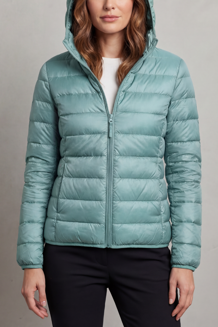 Courtney lightweight packable hooded puffer jacket – image 21